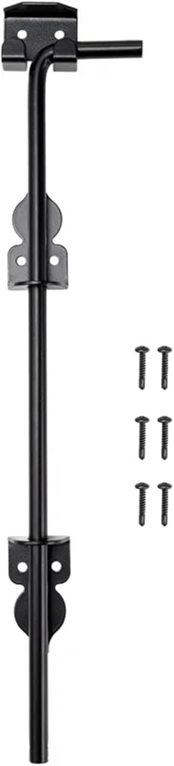 Cane Bolts for Gates 12 Inch Slide Bolt Latch, Carbon Steel for Gate French Door