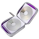 CD Holder CD Case Wallet DVD Binder DVD Organizer Storage Bag Album Hard Plastic 40 Capacity Portable Purple Storage Bag - Image 6