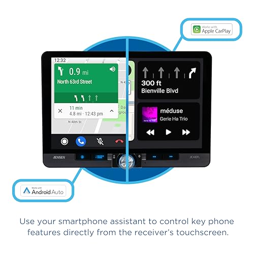 image for Jensen J1CA10FL 10.1-inch Certified Apple CarPlay Android Auto Wired o