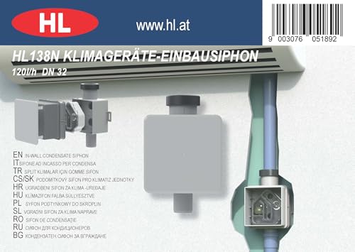 Kondensat-UP-Siphon HL138 DN32 für Klimageräte