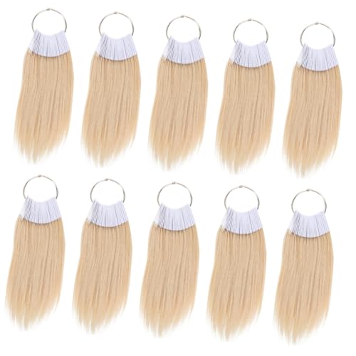300個 ヘアスタイリングトレーニング テスト ふわふわ 本物の人間の毛束 ブロンド 練習用のヘアマネキン 灰 自然 キット 人毛試験色見本 保有者 拡張子 着色 ゴールデン 黒 示されているようにx10個 mediumx10pcs
