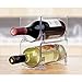 mDesign Plastic Free-Standing Wine Set Rack Storage Organizer for Kitchen Countertops, Pantry Cabinet, Fridge Organization - Holds Water Bottle and Alcohol Bottles - 2 Pack - Clear