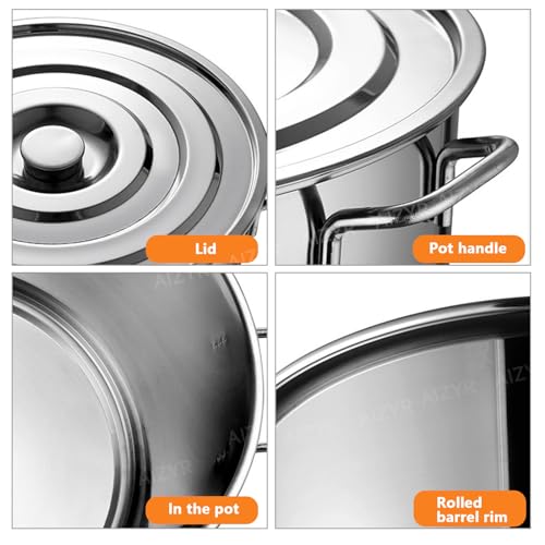 Marmite induction en inox compatible tous feux 50 cm - 3
