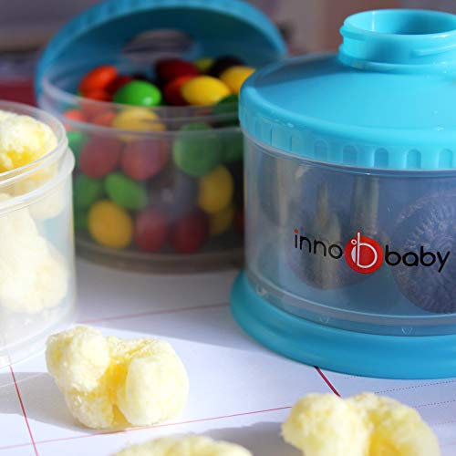 Innobaby Packin' Smart Stackable and Portable Storage System for Formula, Liquid, Baby Snacks and More. 3 Stackable Cups in Lime. BPA Free, 12 Ounce - Image 5