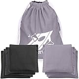 EXERCISE N PLAY Weather Resistant Official Regulation Cornhole Bags(set of 8) for Bean Bag Toss Games Includes Tote Bag
