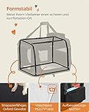 Feandrea Hundebox faltbar, Transportbox Hund, S, Hundetasche, Oxford-Gewebe, Netzstoff, atmungsaktiv tragbar transportabel, Metallrahmen, mit Griffen, Taschen, 50 x 35 x 35 cm, schwarz PDC50H