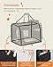 Feandrea Hundebox faltbar, Transportbox Hund, S, Hundetasche, Oxford-Gewebe, Netzstoff, atmungsaktiv tragbar transportabel, Metallrahmen, mit Griffen, Taschen, 50 x 35 x 35 cm, schwarz PDC50H