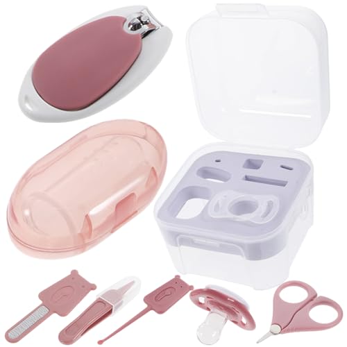 TOBBOMEY Kit de Cortaúñas para Bebés Lima y Tijeras, Diseño Ergonómico para Uñas Delicadas de Recién Nacidos, Adecuado para Cuidado Infantil