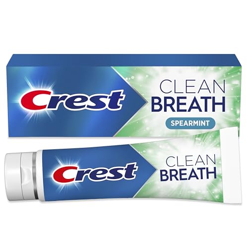 Crest Toothpaste Clean Breath Spearmint 4.6oz – Neutralizes Bad Breath, Antibacterial Protection,...