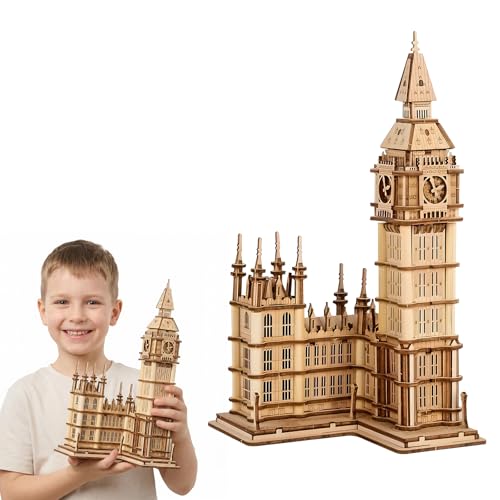 Big Ben 3D Wooden Model Kit TW1T-7126 Glue-Free Laser-Cut Architectural Kit