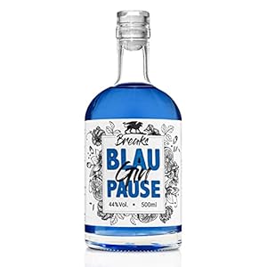Breaks BLAU PAUSE Gin I Einzigartiger blauer Gin mit Lavendel & frischen Zitronen I Geschmack: Mild mit fruchtiger Note…