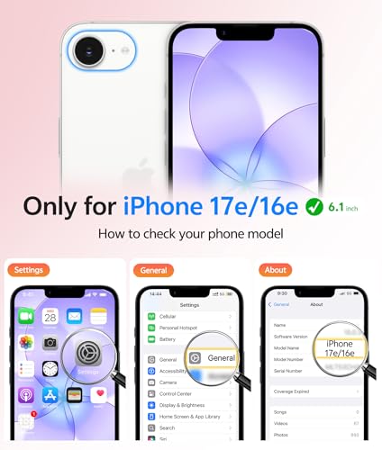 Image of FNTCASE for iPhone 17e Case: iPhone 16e Phone Case [Compatible with Magsafe] Translucent Matte Cases with [Screen Protector] Military Grade Shockproof Protective Phone Cover - Light Purple