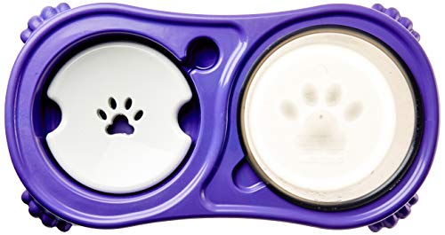 Comedouro Postura Correta Pelos Longos Peq e Médio Lilás Pet Injet para Cães