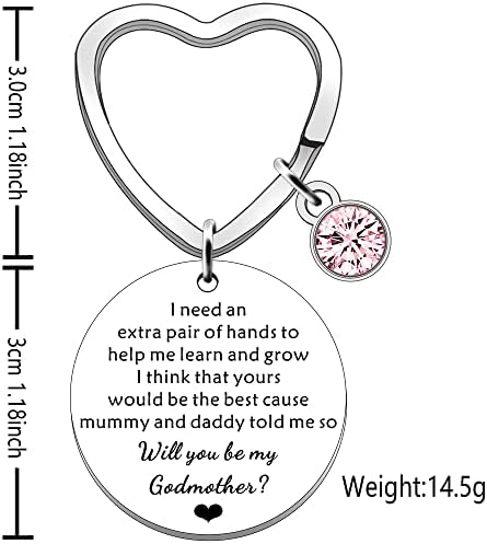 SDOFY Will You Be My Godmother Gifts Godmother Gifts Godmother Asking Gifts from Goddaughter Godson Godmother Christening Birthday Christmas Gifts