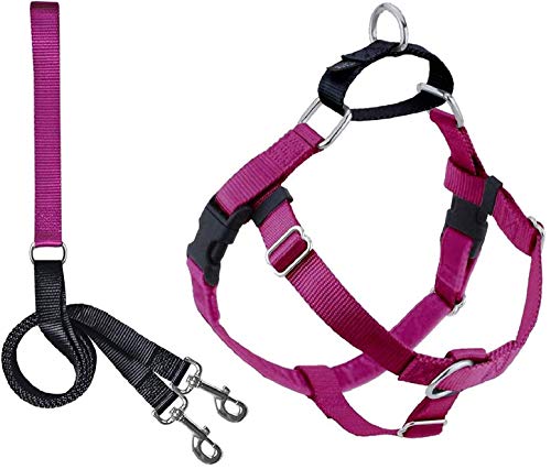 2 Hounds Design Freedom No Pull Dog Harness | Comfortable Control for Easy Walking |Adjustable Dog Harness and Leash Set | Small, Medium & Large Dogs | Made in USA | Solid Colors | 5/8