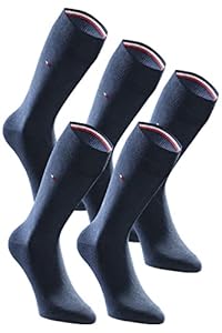 Tommy Hilfiger Herrensocken 5-Paar Pack Classic Casual Business Socken - navy blau - 43-46