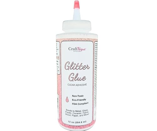 CrystaLac Glitter Glue Adhesive Permanent Bonding Non Toxic Water-Based for