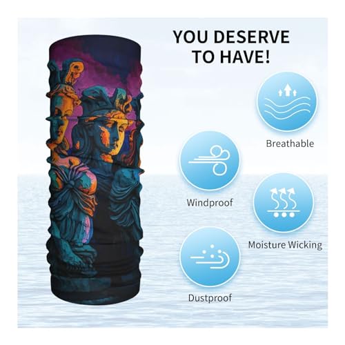 Goddess Statue Greece colorful Art Abstract Neck Gaiter Face Cover Scarf Balaclava Bandana para Mujeres y Hombres Gaiter Mask para Motocicleta Ciclismo Ski Party miniatura 5