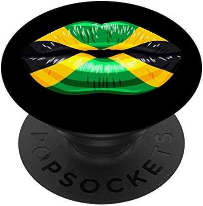 Jamaican Lips! Jamaica Kissable Lips Gift PopSockets PopGrip: Swappable Grip for Phones & Tablets