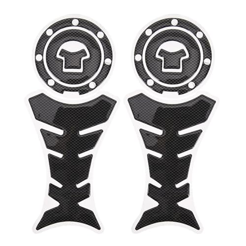 Autocollant universel réservoir moto protection aspect fiber carbone finition premium