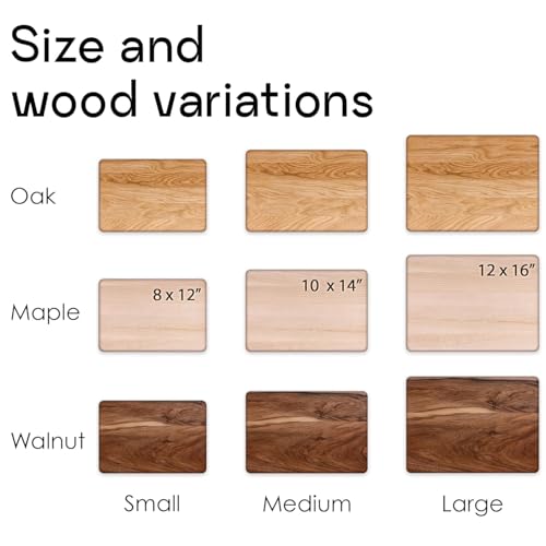 Tabla de Cortar Personalizada de Madera de Nogal – Grabado Personalizado con Nombre Familiar – 12x16 Pulgadas – Regalo para Aniversario, Boda, Navidad, Inauguración de Hogar, Día de la Madre – Ideal para Padres y Amigos miniatura 2
