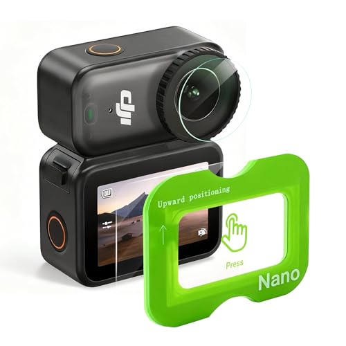 DJI Osmo Nano�A�N�Z�T���X�N���[���ی�t�B�����A���������t�L�b�g�i1�p�b�N�j�ADJI�i�m�X�`�[���K���X�X�N���[���ی�t�B����OLED�f�B�X�v���C�A�S�ی�A�������ׁA9 H�d�x�A�h�C�A��t�e��