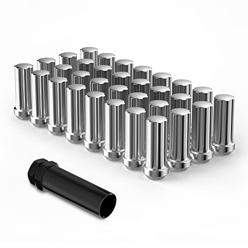 Richeer 32pcs M14x1.5 Chrome Spline Lug Nuts
