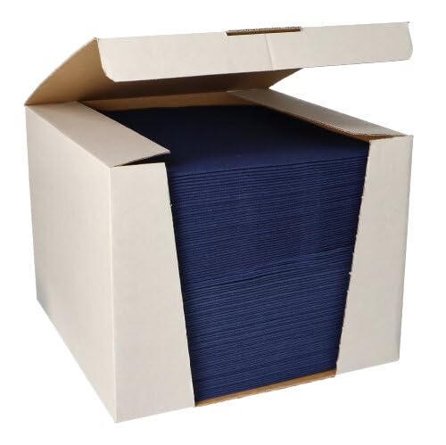 PAPSTAR 100 Servietten ROYAL Collection 1/4-Falz 40 cm x 40 cm dunkelblau (88554, 100 Stück)