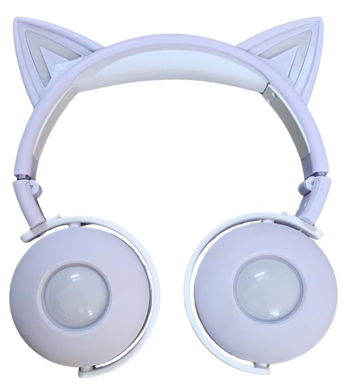 MPS MY PARTY SUPPLIERS® 4D Sound Bluetooth Over-Ear Kitty Cat Ears Styled Headphone with Multi-Color LED Lights & HD Call Feature for Kids Girls Women Fancy Head Phones (cat)-image-44