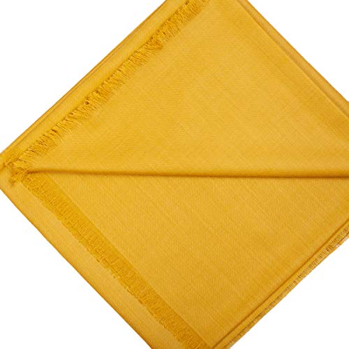 70% Royal Alpaca 30% Silk Shawl Mustard Colour #TOP1
