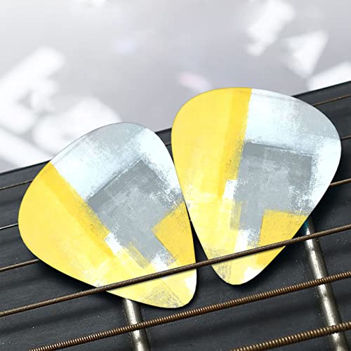 Ensemble de 12 médiators de guitare de peinture d’art abstrait gris et jaune pour guitare acoustique, guitare électrique… - Les Beatles, Paul McCartney, John Lennon, RIngo Starr, George Harrison Ensemble de 12 médiators de guitare de peinture d'art abstrait gris et jaune pour guitare acoustique, guitare électrique… – Image 8