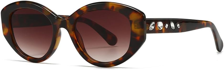 Casual Sunglasses Women Trendy Oval Uv Protection Shades Eyewear Sunshade Mirror Uv400