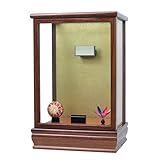 各種羽子板ケース （外寸表示） 人形ケース ガラスケース 戸付タイプ 押絵羽子板 つまみ羽子板 (7号 間口24ｃｍ 奥行19ｃｍ 高さ37ｃｍ, ケヤキ塗り)