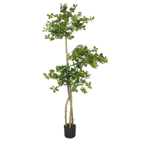 YAHOME Artificial Olive Tree, 180cm Tall Fake Plant with Realistic Green Leaves & Pot, Waterproof, Odorless, Maintenance-Free & Long-Lasting Flexible Branches Faux Plants for Home Office Event Decor