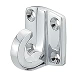 Fácil de montar Kanirope Soporte de pared con gancho cromado para cuerdas de barrera, cuerdas de escalera, cuerdas de pasamanos