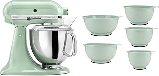 KitchenAid Artisan Series 5-Quart Tilt-Head Stand Mixer (Pistachio, KSM150PSPT) + KitchenAid Classic Mixing Bowls Set of 5...