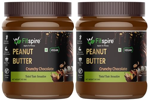 Peanut Butter Chocolate | Crunchy Choclate Flavour 340g | 20g Protein | High Protien | Tasty And Healthy | Vegan | Cholesterol Trans Fat Gluten Free | Buter Spread For Rs. 281 @ 65 %