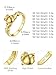 ChicSilver Gold Plated Claddagh Rings for Women Gold Plated Celtic Rings for Women Dainty Irish Ring Celtic Jewelry - Size 7