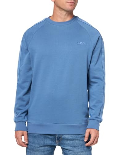 HUGO Men's Stretch Cotton Logo Tape Sweatshirt