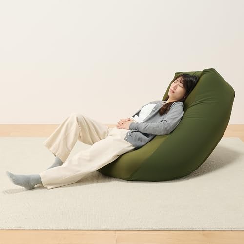 無印良品 体にフィットするソファ長方形用カバー カーキ 幅120×奥行38×高さ38cm ポリエステル平織 83435707 [5]