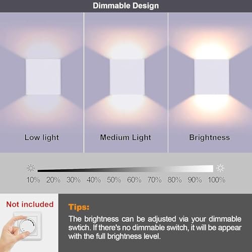 Aplique pared interior para eliminar zonas oscuras en pasillos con luz LED regulable 2