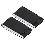 PATIKIL 2 Stück Ski Tragegurt, 5.5cm x 47cm Skirucksack Tragehilfe rutschfeste Verstellbarer Skischuhe Board Tragen Ski-Zubehör Riemen für Ski und Stöcke, Schwarz