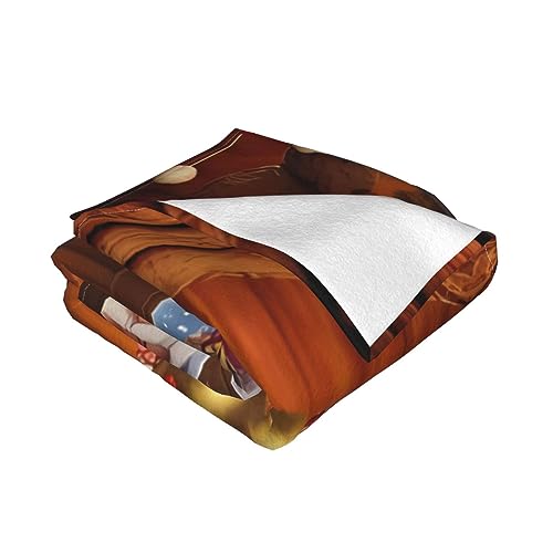 Couverture de voyage Père Noël flanelle douce lit canapé bureau - 4