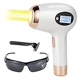 IPL Haarentfernung/Dauerhafte Sichtbare Schmerzlose Haarentfernungsgerät Laser 500000 Lichtimpulse, inkl Ganzkörperepilierer Beine, Achseln, Bikinizone, für Männer Und Frauen