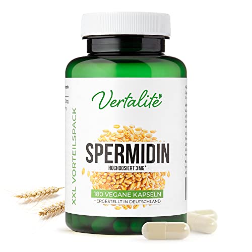 Spermidin-Kapseln von Vertalite Hochdosierte Weizenkeimextrakt Kapseln