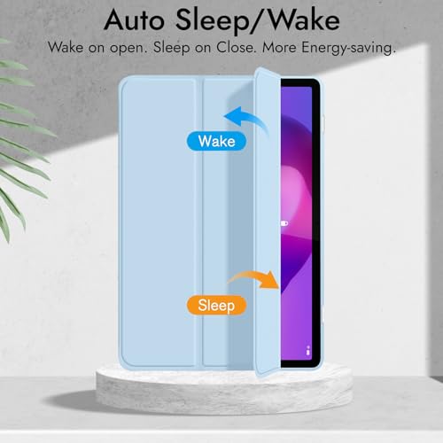 Image of Robustrion Case Cover for Lenovo Idea Tab Cover 11 inch with [Pencil Holder], Trifold Flip Cover Case for Lenovo Idea Tab Cover 11 inch [Auto Sleep Wake Support] - Light Blue