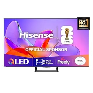 Hisense 50" 50A7QTUK QLED Smart AI TV - 4K Direct Lit Viewing, Quantum Dot Colour, Hi-View AI Engine, Built in Subwoofer, Dolby Vision, Dolby Atmos with with Freely, Disney +, YouTube, Netflix