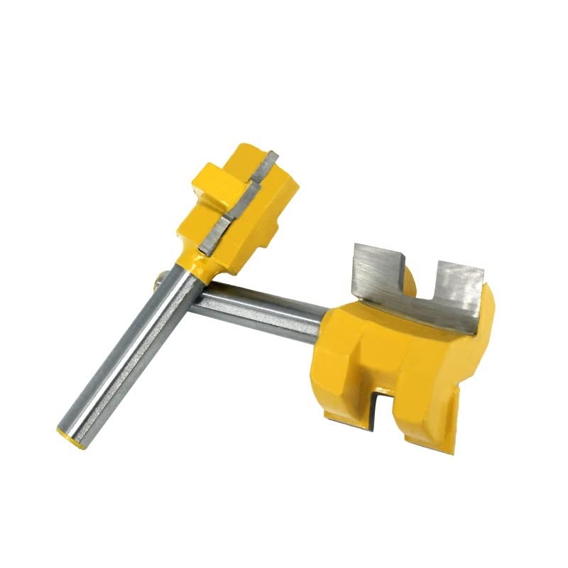 Punte for Fresa A Dente Quadrato for Tenone con Scanalatura A T Codolo da 2 Pezzi 6 Mm for Utensili for La Lavorazione del Legno