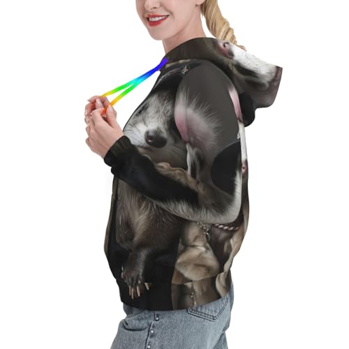 Sweat à capuche furet femme EdWal : le pull ample qui cache les rondeurs - 2