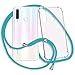 Produktbild mtb more energy® Handykette kompatibel mit Huawei P30 Lite, P30 Lite New Edition (6.15'') - türkis - Smartphone Hülle zum Umhängen - Anti Shock Strong TPU Case